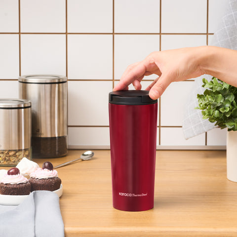 Karaca Sheeny Stainless Steel Leak-Proof Thermos 450 ml Red