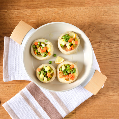 Karaca Swiss Crystal Almond Cream, Pfannen Set, Induktion