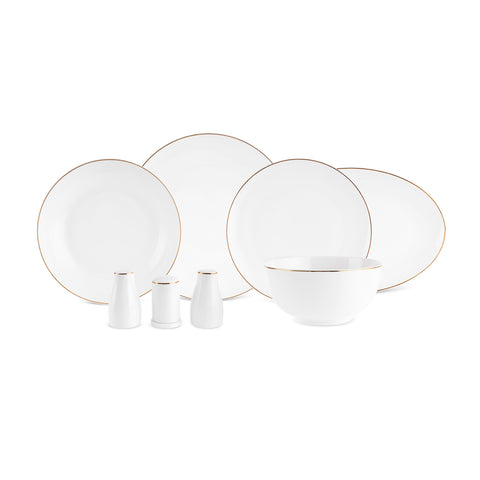 Karaca Elegance Bone Esbelto 53-Piece Dinner Set for 12 People – Gold