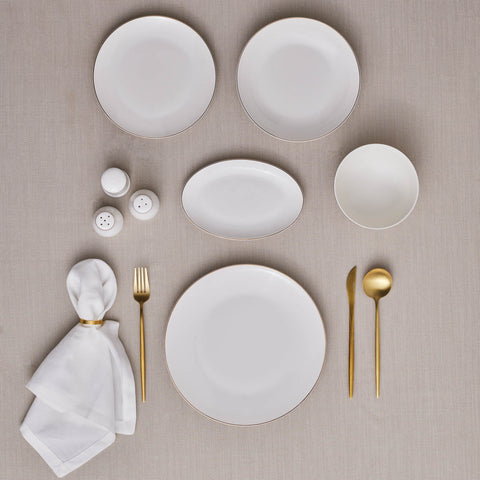 Karaca Elegance Bone Esbelto 53-Piece Dinner Set for 12 People – Gold