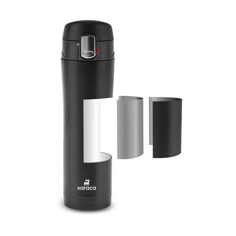 Karaca Pluton, Thermosflasche, 450ML, Schwarz