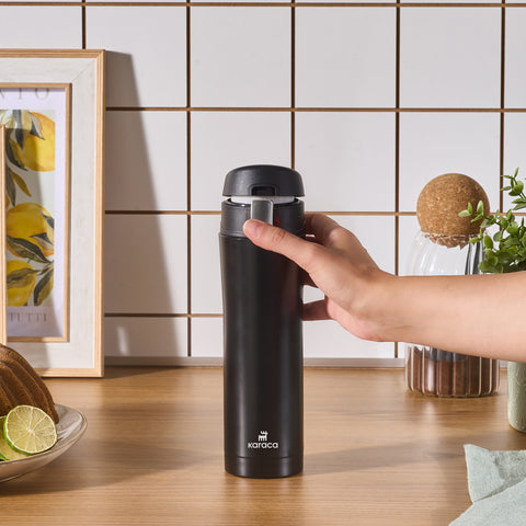 Karaca Pluton, Thermosflasche, 450ML, Schwarz