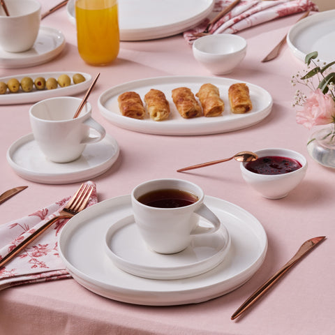 Karaca Stream Bone Sunset, 34-Teiliges 6-Personen Frühstücksset Gold