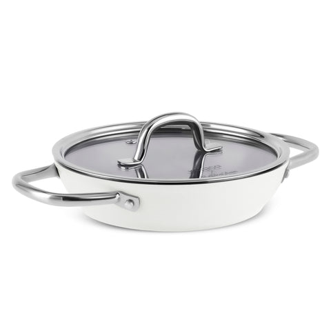 Karaca x Refika Swiss Crystal Creamy Metall 6-teiliges Sahan-Set Creme