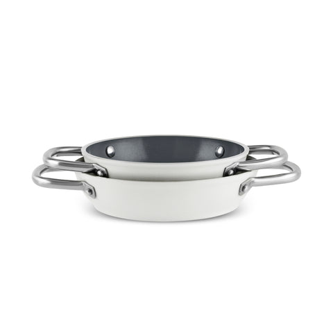 Karaca x Refika Swiss Crystal Creamy Metall 6-teiliges Sahan-Set Creme