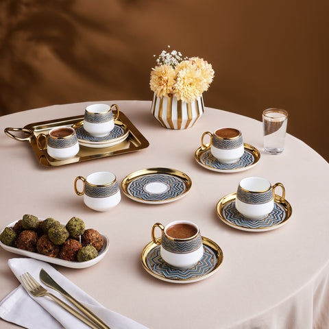 Karaca Suadiye Kaffeetassen-Set für 6 Personen, 90 ml