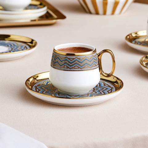 Karaca Suadiye Kaffeetassen-Set für 6 Personen, 90 ml