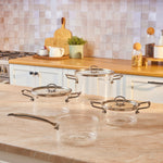 Karaca Amore 7-teiliges Kochgeschirrset aus Borosilikatglas