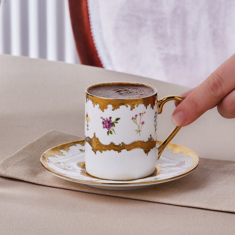 Karaca Bihter, 6 Person Kaffeetasse 90ML