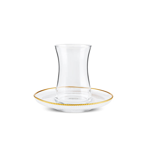 Karaca Juliet Gold Rand 6-Personen-Tee-Set