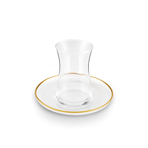 Karaca Juliet Gold Rand 6-Personen-Tee-Set