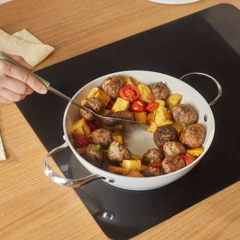 Karaca Swiss Crystal Almond Cream Handle Flat Casserole 26 cm
 