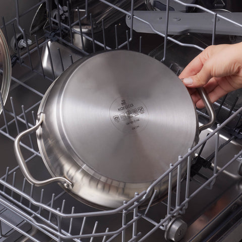 Karaca Elite Edelstahl-Kasserolle Flach 24 cm 3 L