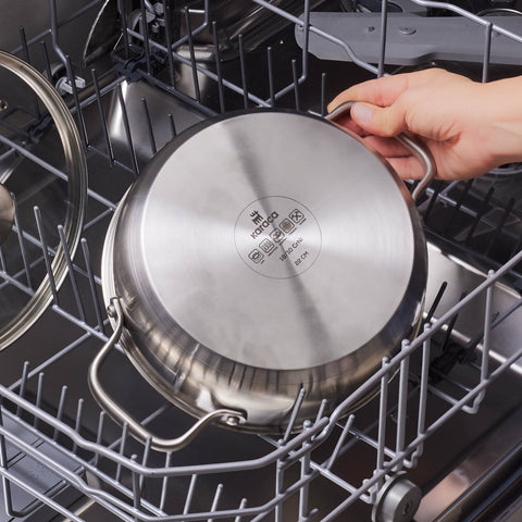 Karaca Elite Edelstahl-Kasserolle Flach 22 cm