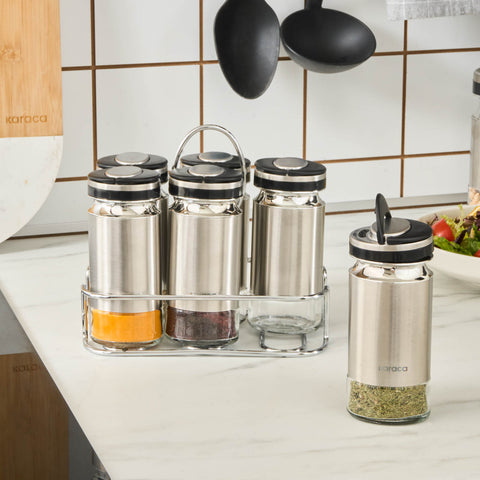 Karaca Stellum 6'lı Baharat Seti, Inox