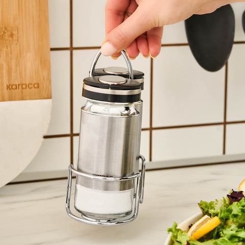 Karaca Stellum, 3 Stück Salz- und Pfefferstreuer, Inox