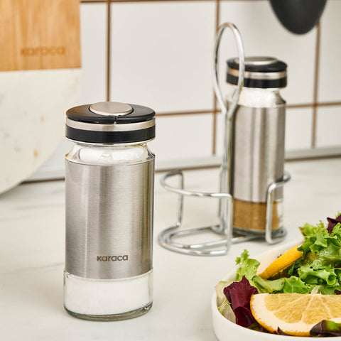 Karaca Stellum, 3 Stück Salz- und Pfefferstreuer, Inox