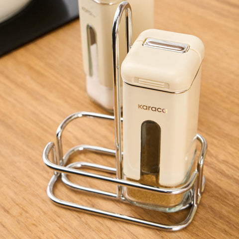 Karaca Luminous, 3-teiliger Salz- und Pfefferstreuer, Creme