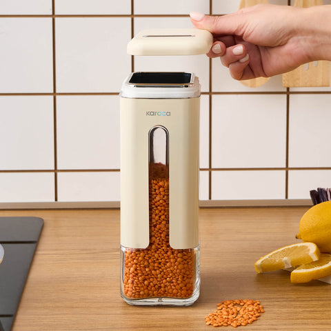 Karaca Luminous, Vorratsglas, 1210ML, Creme