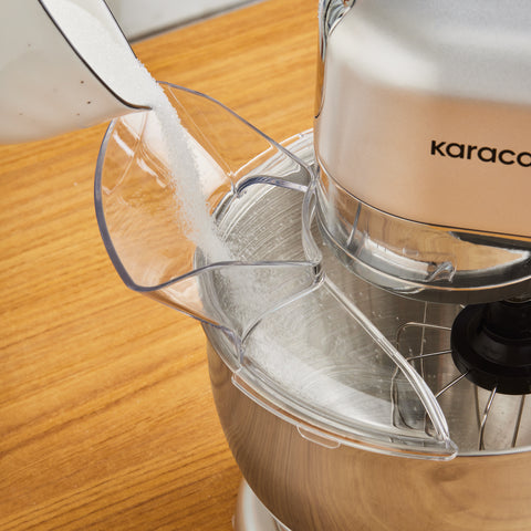 Karaca Multicast Plus Dough Kneading Machine Silver 5L with Minced Meat Grinding / Sausage / Sausage Sausage / Kibbeh / Cookie Apparatus
 