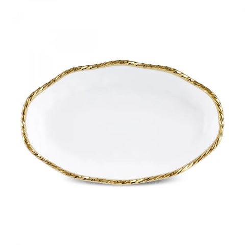 Karaca Goldest Servierschale Oval 36 Cm