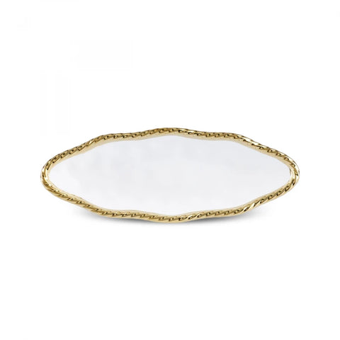 Karaca Goldest Servierplatte Oval 35 Cm