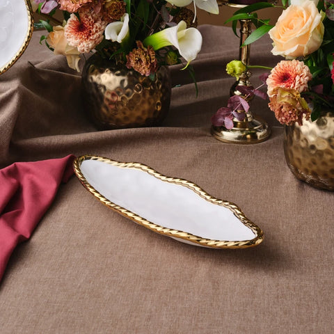 Karaca Goldest Servierplatte Oval 35 Cm