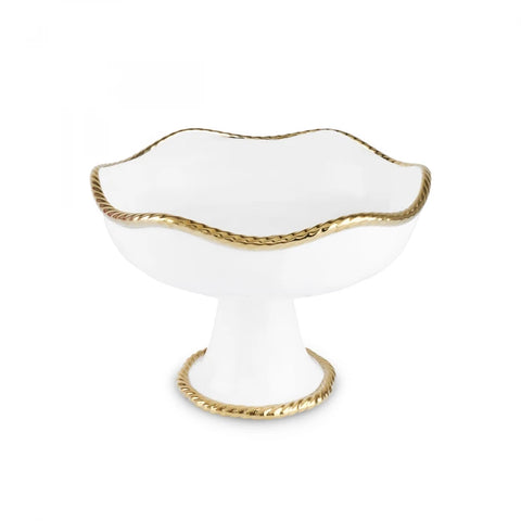 Karaca Goldest Tortenständer mit Fuß 26 cm