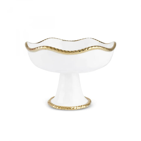 Karaca Goldest Tortenständer mit Fuß 26 cm