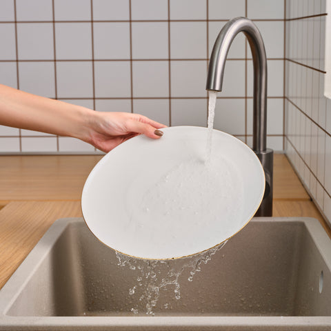 Karaca Fine Pearl Extra Chanak 55-Piece Dinner Set for 12 People, Gold