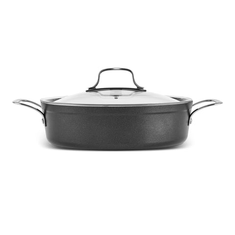 Karaca Biogranit Power-Inox Monet – 8-teiliges Topf- und Pfannenset Schwarz