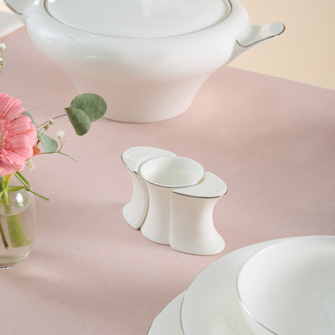 Karaca Fine Pearl Extra Argento Platin 55-Piece Dinner Set For 12 People