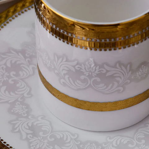 Karaca Royal Bone Charlotte 6 Kişilik Kahve Fincanı Takımı, 90 ml