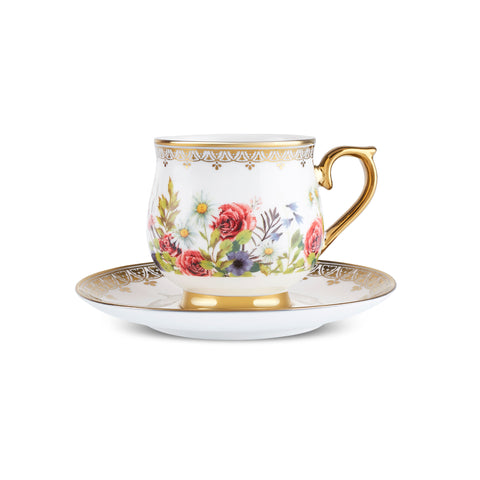 Karaca Yeşim 6-Piece Turkish Coffee Cup Set, 100ML