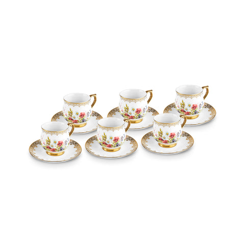Karaca Yeşim 6-Piece Turkish Coffee Cup Set, 100ML