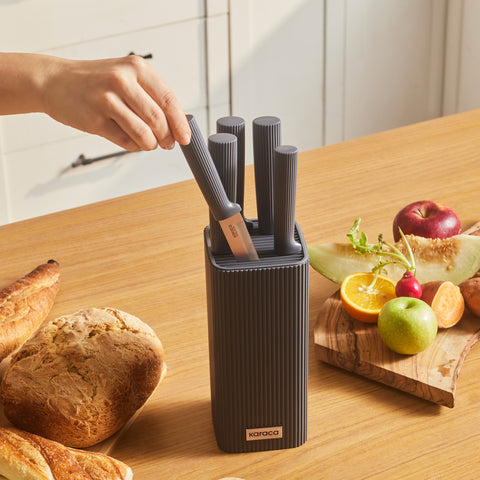 Karaca Massimo Line 6-teiliges Messerset, Grau