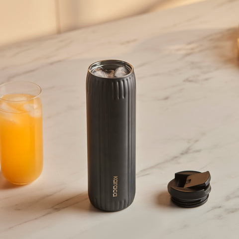 Karaca Rimo Auslaufsicherer Edelstahl-Thermos 600 ml Anthrazit