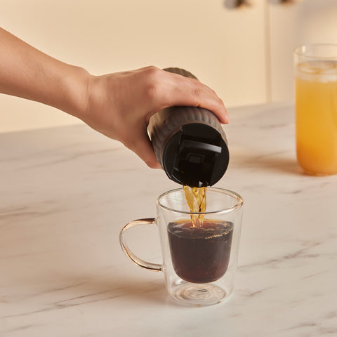 Karaca Rimo Auslaufsicherer Edelstahl-Thermos 600 ml Anthrazit