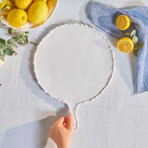 Karaca Perla Melamin Runder Käseteller 42 cm Weiß