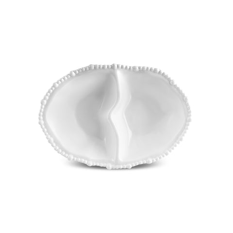 Karaca Perla Melamin Bölmeli Çerezlik Oval 33 cm Beyaz
 