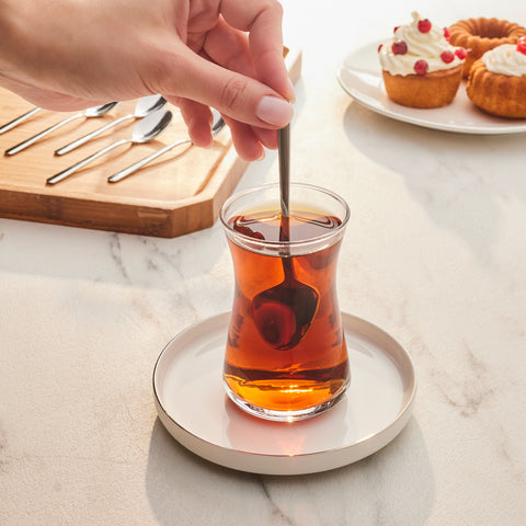 Karaca Boreas Silber 6-teiliges Teelöffel-Set in Box