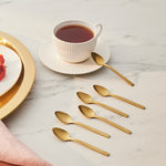 Karaca Sedir Gold 6-teiliges Teelöffel-Set in Box