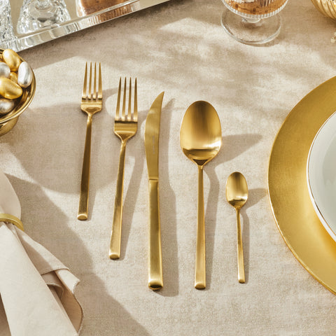 Karaca Tivoli Matte Gold 6-Personen 30-teiliges Besteckset