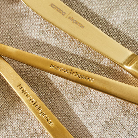 Karaca Tivoli Matte Gold 6-Personen 30-teiliges Besteckset