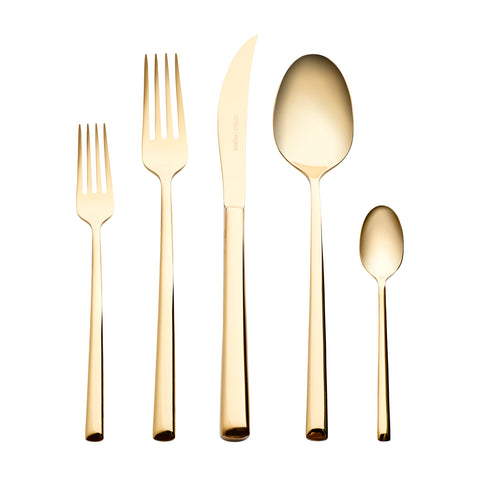 Karaca Tivoli Shiny Gold 6-Personen 30-teiliges Besteckset