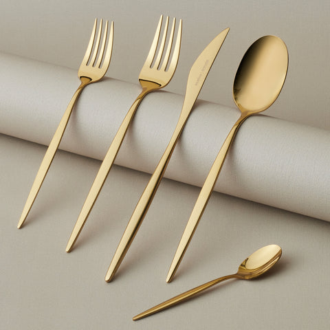 Karaca Lızbon Gold 6-Personen 30-teiliges Besteckset