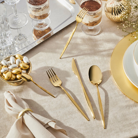 Karaca Lızbon Gold 6-Personen 30-teiliges Besteckset