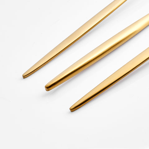 Karaca Lızbon Matte Gold 6-Personen 30-teiliges Besteckset