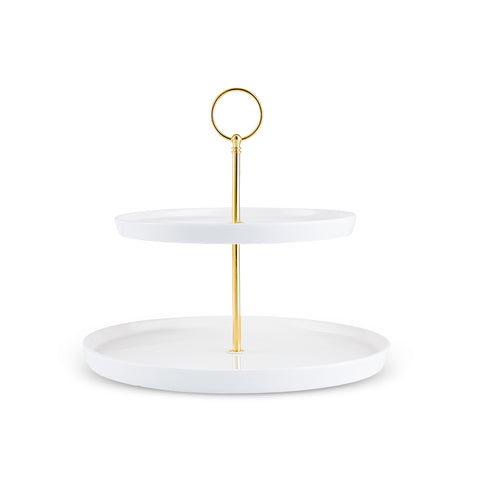 Karaca Salvare 2-tier cake stand, white