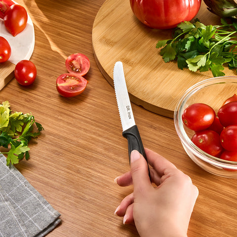 Dr. Inox Schwarzes Tomatenmesser 22cm
